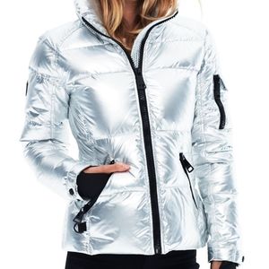 SAM silver puffer coat XS